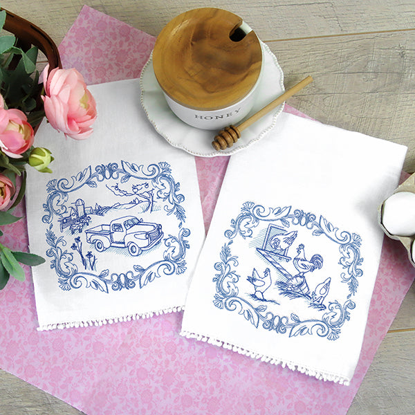 Countryside Farm Scene - Chickens