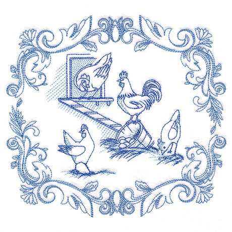 Countryside Farm Scene - Chickens