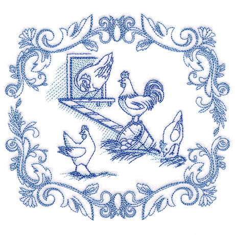 Countryside Farm Scene - Chickens