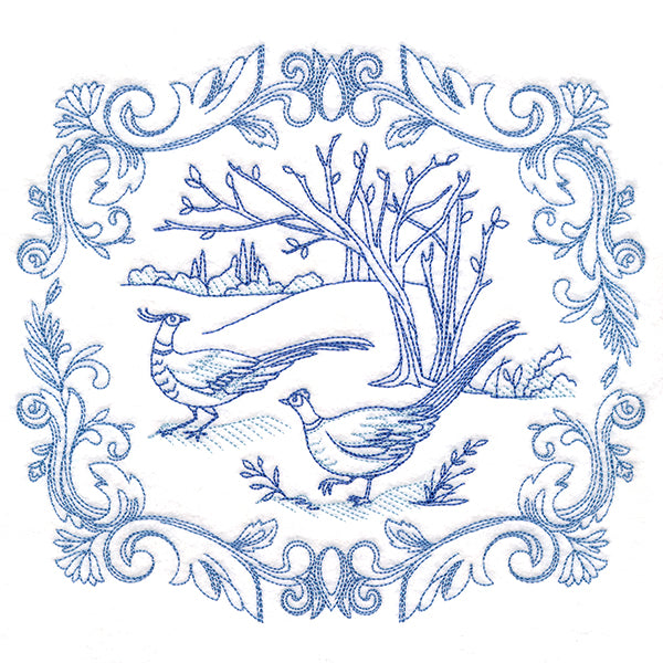 Countryside Farm Scene - Pheasants