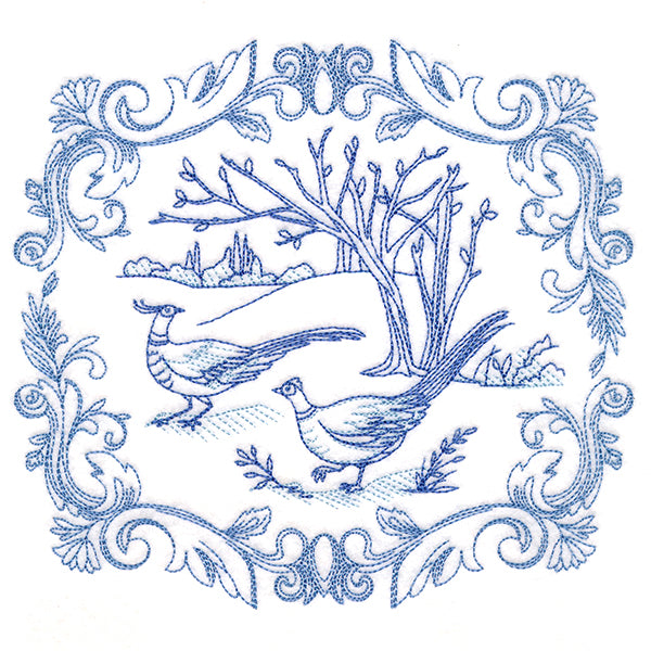 Countryside Farm Scene - Pheasants