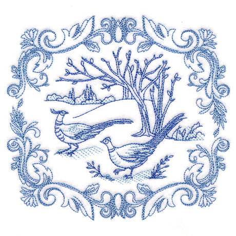 Countryside Farm Scene - Pheasants