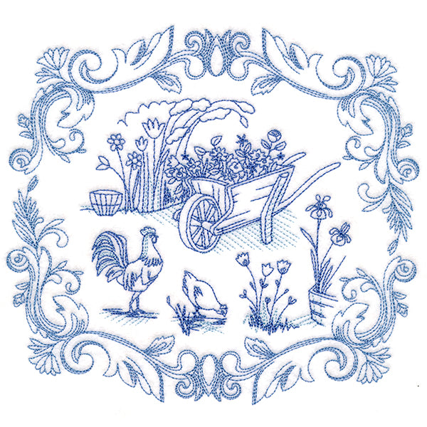 Countryside Farm Scene - Wheelbarrow