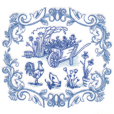 Countryside Farm Scene - Wheelbarrow