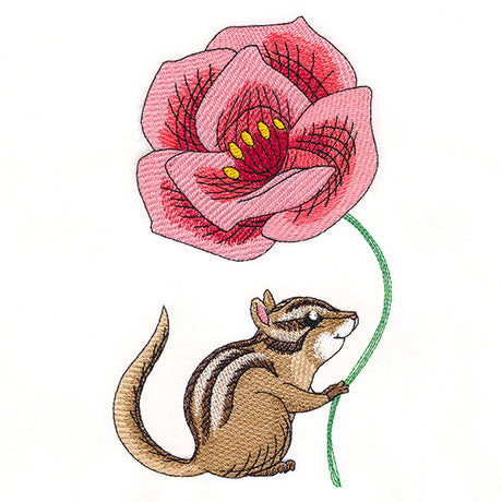 Cheerful Chipmunk with Poppy