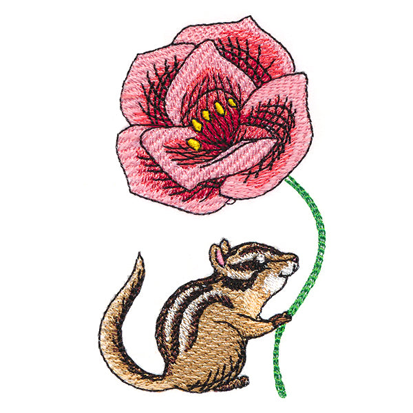 Cheerful Chipmunk with Poppy