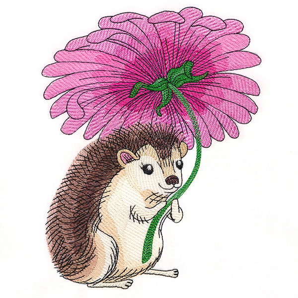 Happy Hedgehog with Daisy