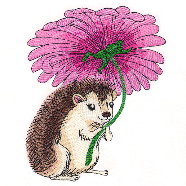 Happy Hedgehog with Daisy