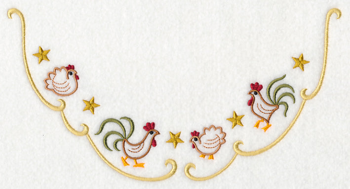 Hens and Roosters Neckline (V-Neck)