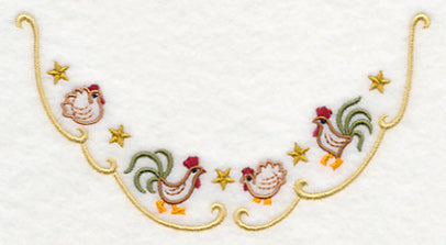 Hens and Roosters Neckline (V-Neck)