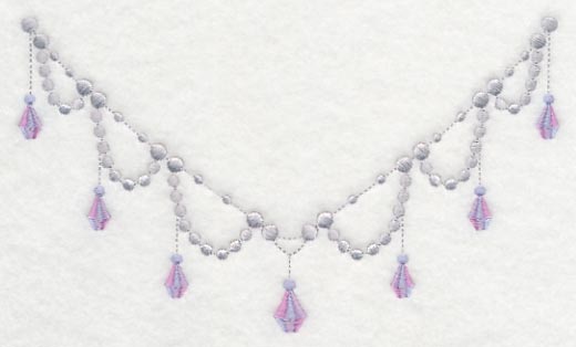 Jewels and Beads Neckline (V-Neck)