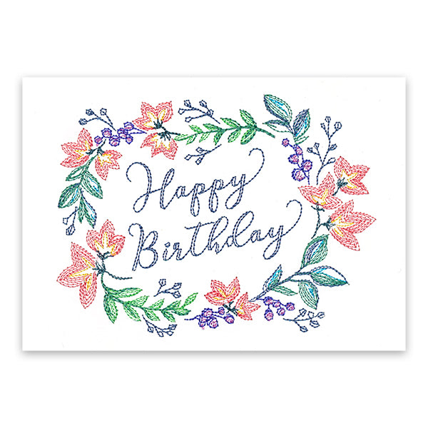 Happy Birthday Wreath (Cardstock)