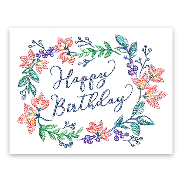 Happy Birthday Wreath (Cardstock)