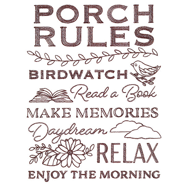 Porch Rules