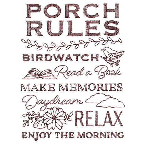 Porch Rules