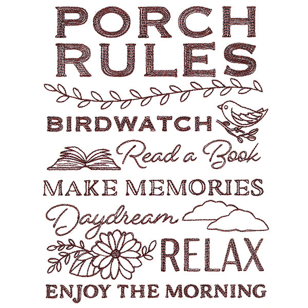 Porch Rules