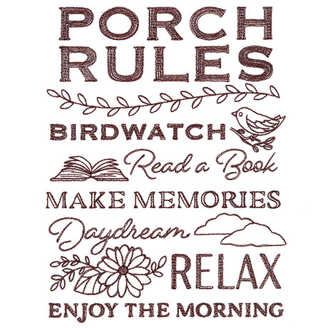 Porch Rules