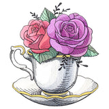 Tea Cup Rose Bouquet
