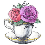 Tea Cup Rose Bouquet