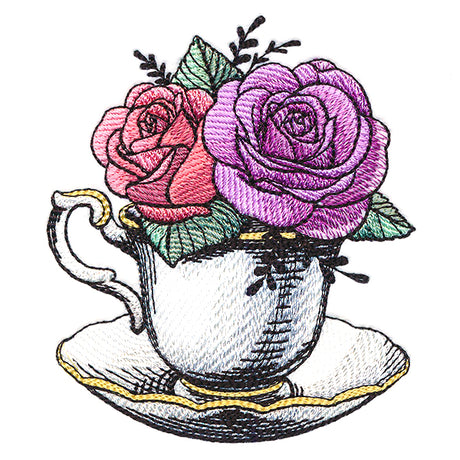Tea Cup Rose Bouquet