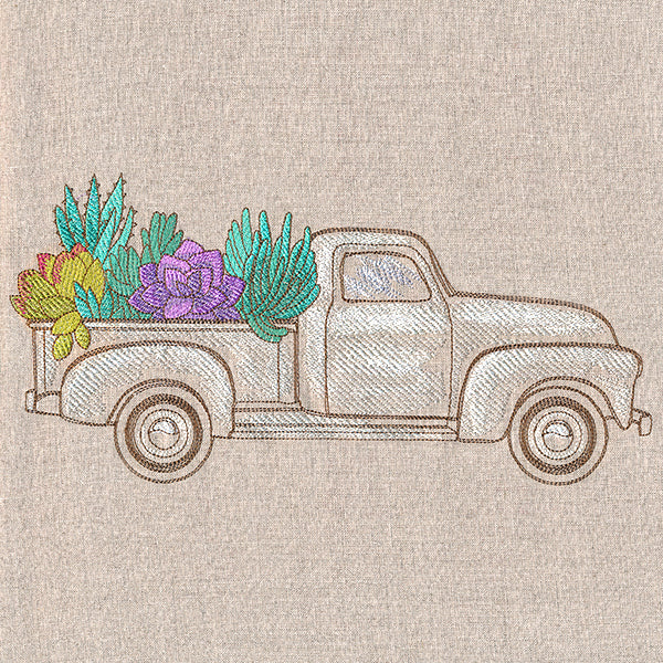 Succulent Retro Truck