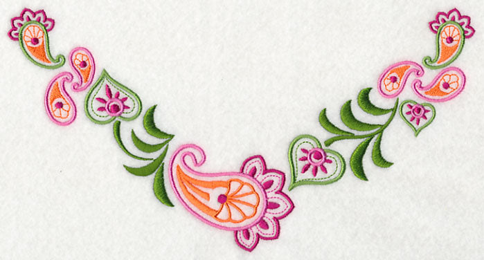 Leafy Paisley Neckline (V-Neck)