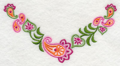 Leafy Paisley Neckline (V-Neck)