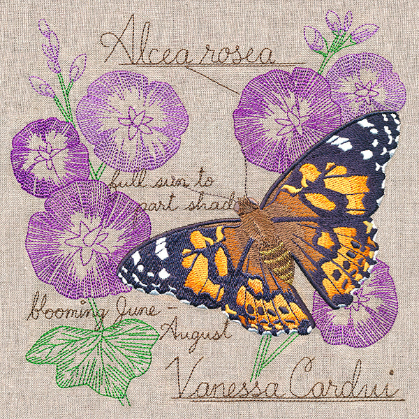Butterfly and Blooms Collage