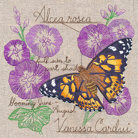Butterfly and Blooms Collage
