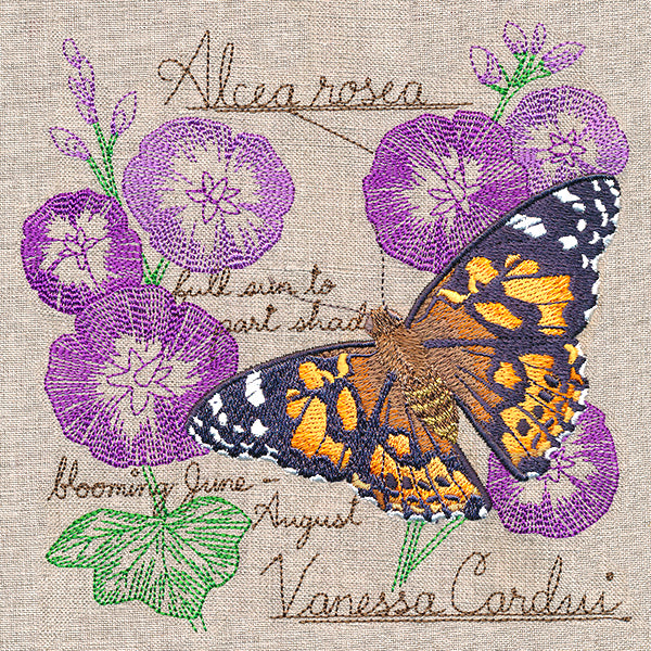 Butterfly and Blooms Collage