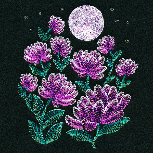 Moonlit Garden Scene