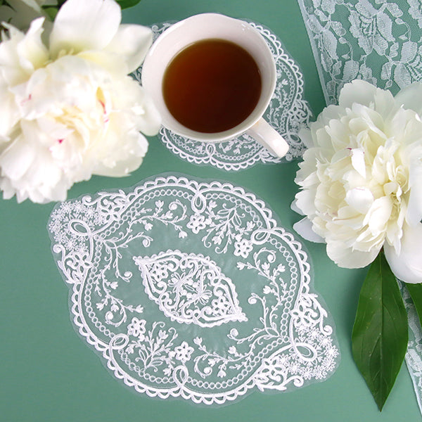 Delicate Floral Doily (Organza)