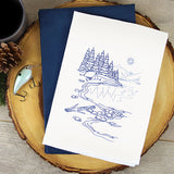 Classic Camping Scene - Lakeside (Bluework)