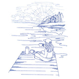 Classic Camping Scene - Dock (Bluework)