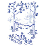 Classic Camping Scene - Hammock (Bluework)