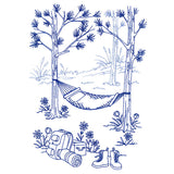 Classic Camping Scene - Hammock (Bluework)