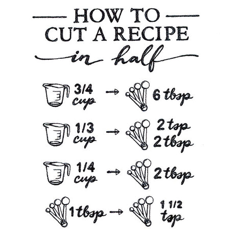Baker's Friend How to Cut a Recipe in Half