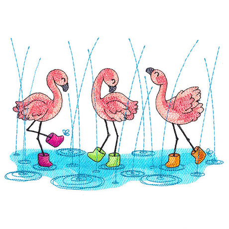 Splish Splash Flamingos