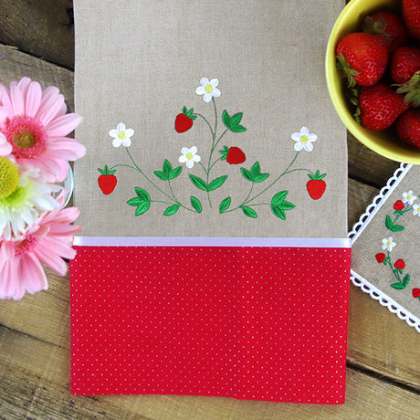 Fresh Strawberries in Bloom Feature