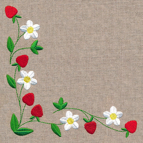 Fresh Strawberries in Bloom Corner