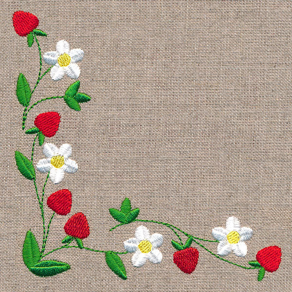 Fresh Strawberries in Bloom Corner