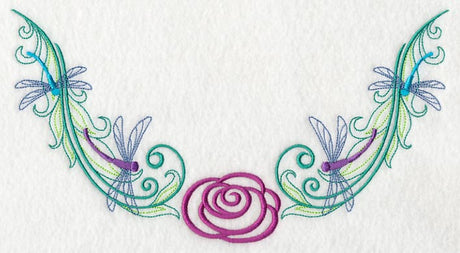 Rosy Dragonfly Neckline (V-Neck)