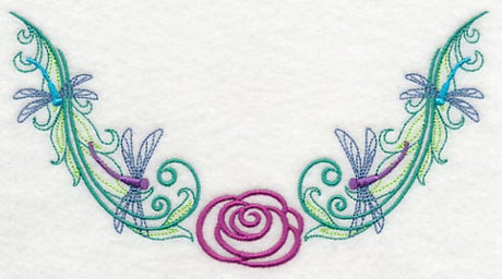 Rosy Dragonfly Neckline (V-Neck)