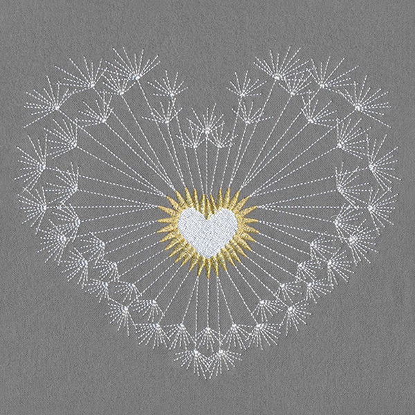 Sparkling Dandelion Heart