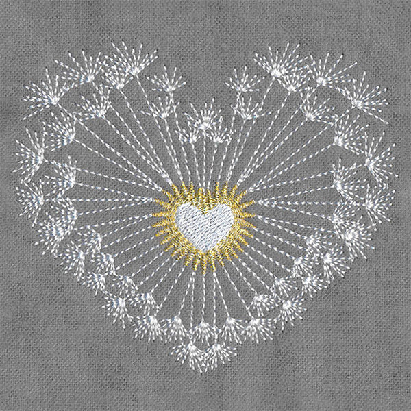 Sparkling Dandelion Heart
