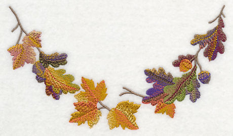 Autumn Leaves in Watercolor Neckline (V-Neck)