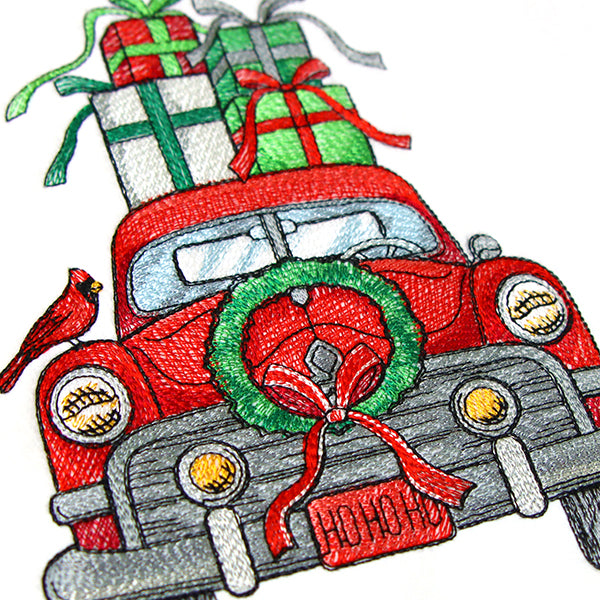 Merry Christmas Retro Car