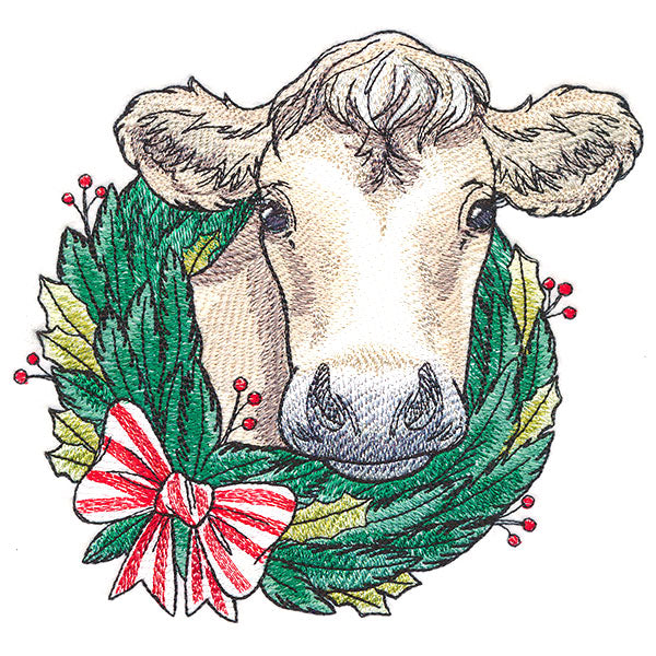 Country Christmas Cow