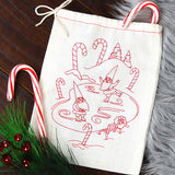 Gnome For The Holidays - Ice Skating (Redwork)