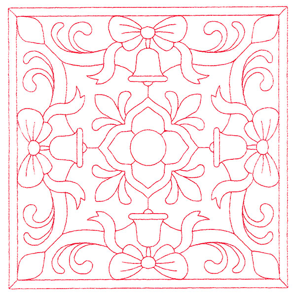 Christmas Filigree Quilting - Bells (Double Run)
